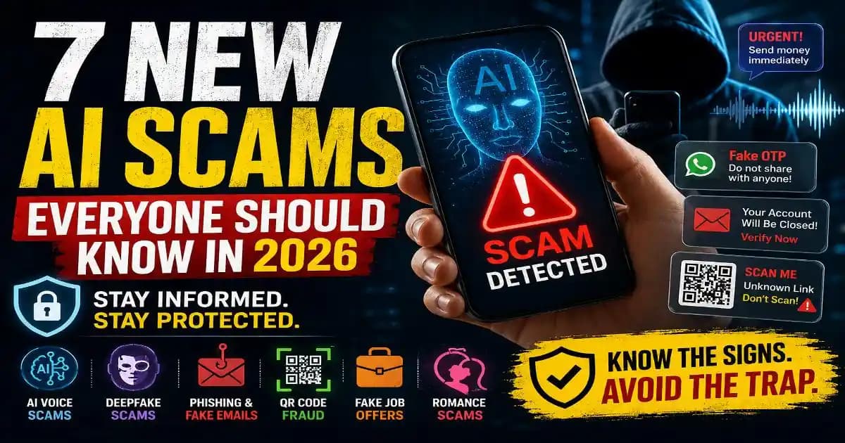 7 New AI Scams Everyone Should Know in 2026 explained with practical safety tips