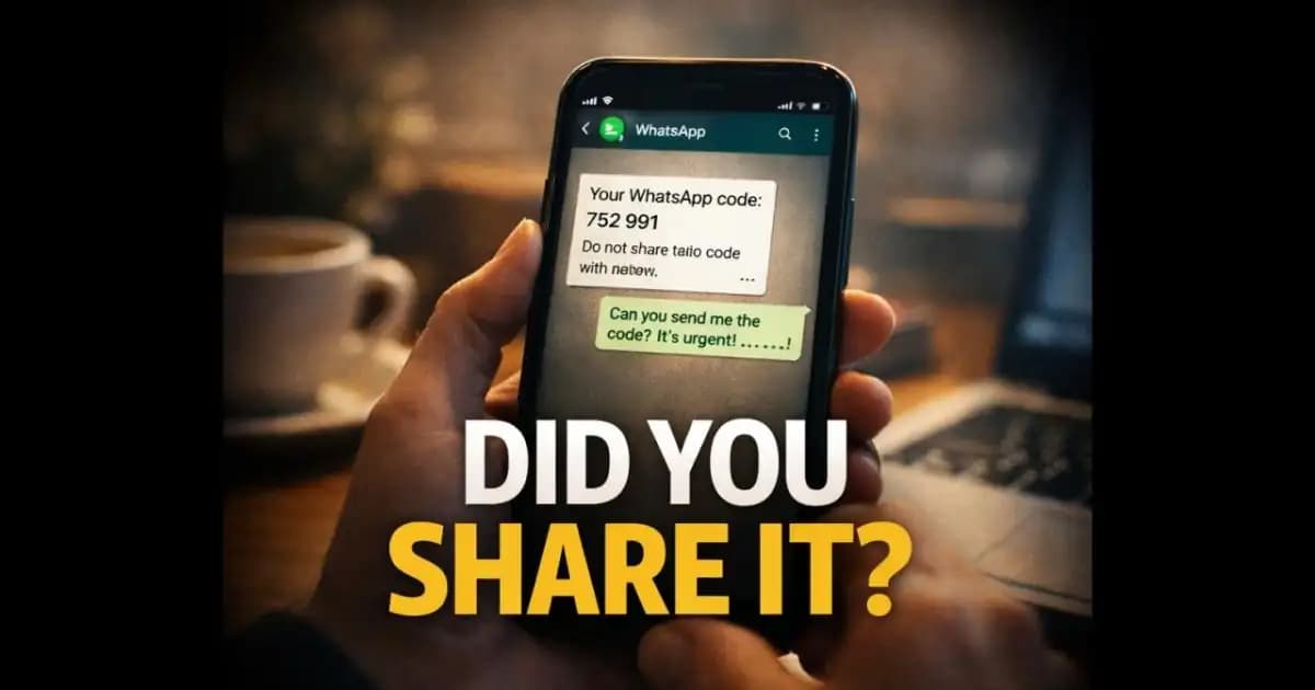 Shared WhatsApp verification code what to do after accidentally sending the code to someone