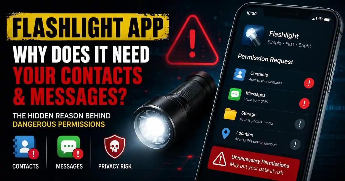 Flashlight app requesting unnecessary permissions