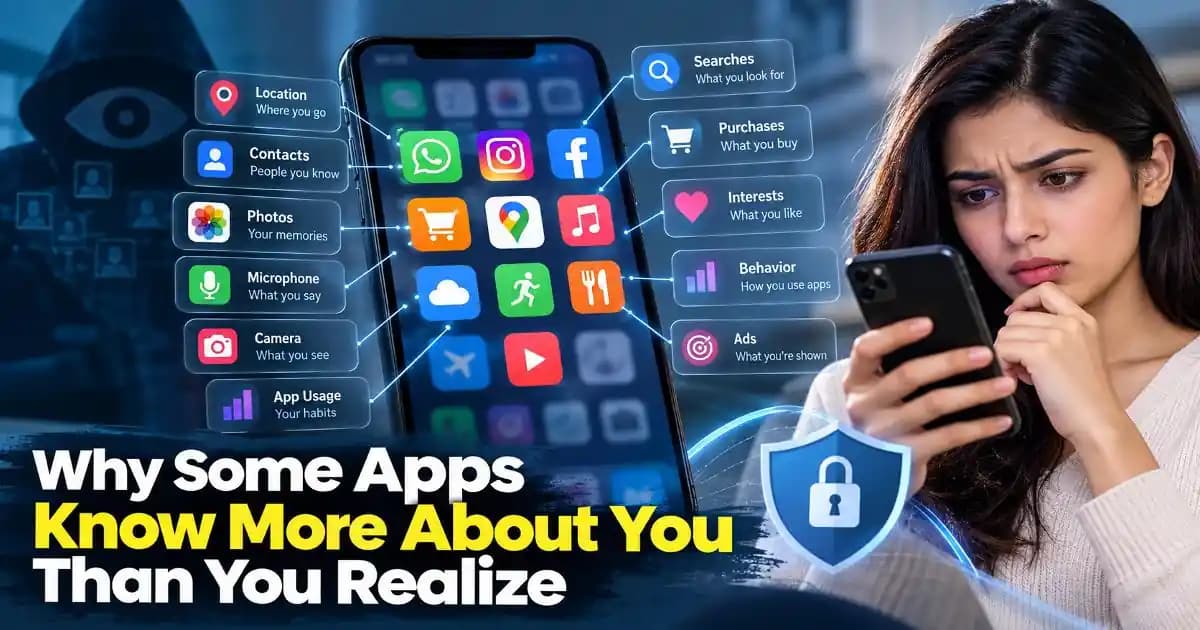 App data collection showing how apps learn about your habits and personal information