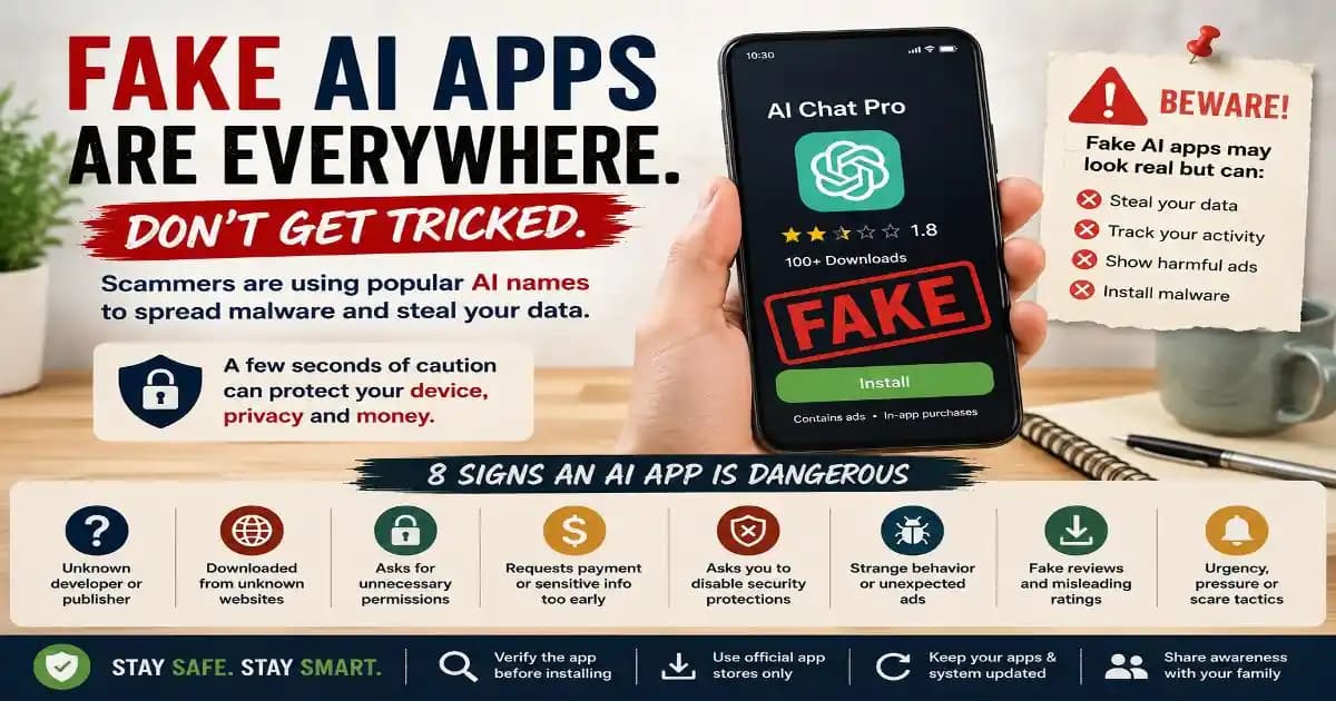 fake AI apps dangerous signs for ChatGPT Gemini Claude and other AI tools