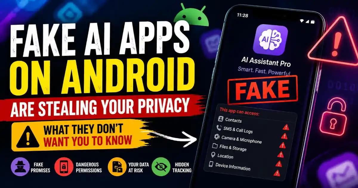 Fake AI apps Android users install requesting dangerous permissions and collecting private data