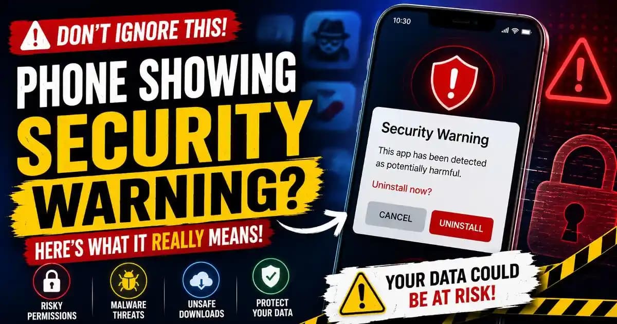 Phone security warning app alerts appearing on an Android device after installing a suspicious application