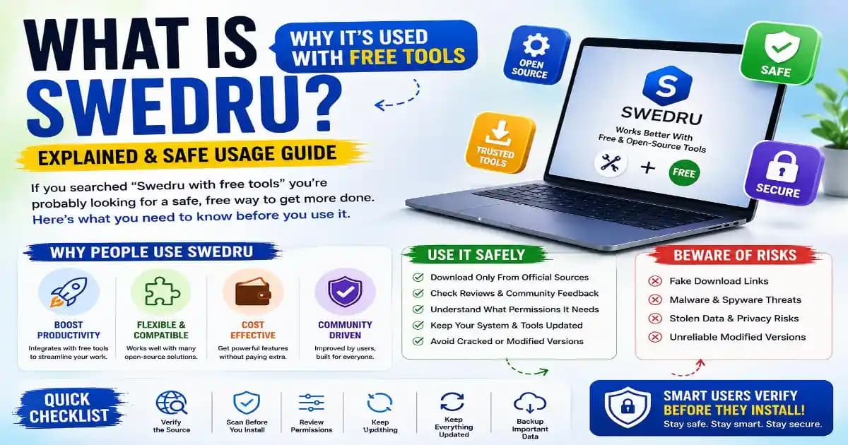 why is swedru used with free tools and how to verify unfamiliar software safely