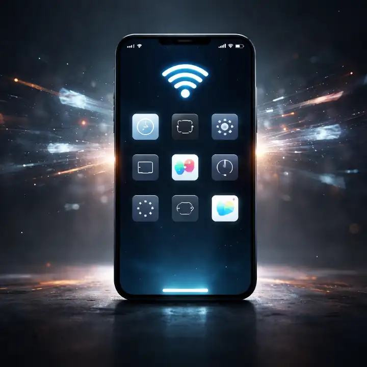 Smartphone showing connected Wi-Fi signal while apps fail to load or refresh