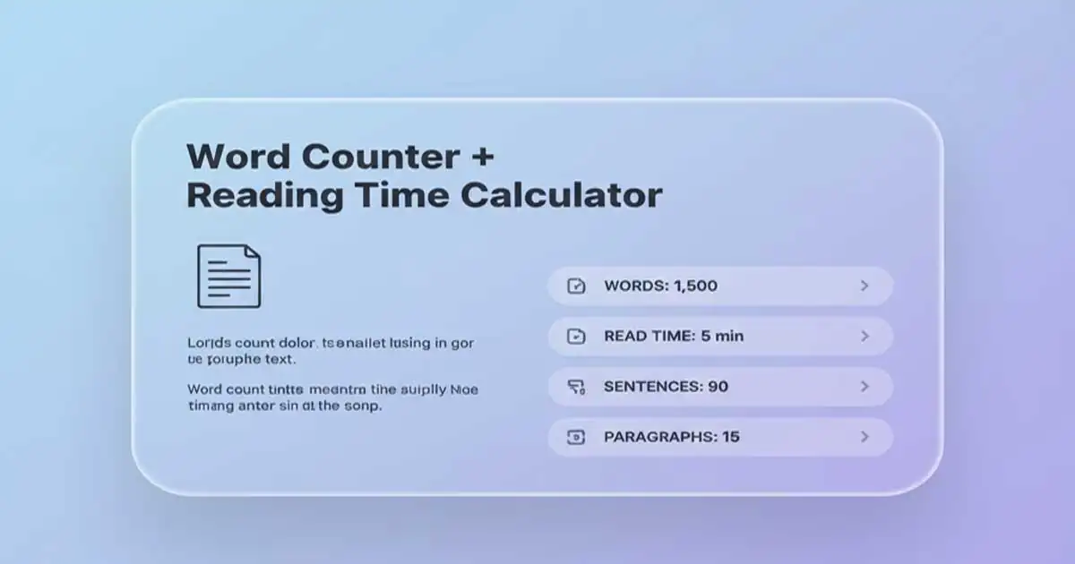 Word Counter Tool – Count Words, Characters & Reading Time Online